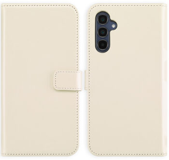 Selencia Echt Leren Bookcase voor de Samsung Galaxy A34 (5G) - Greige Beige