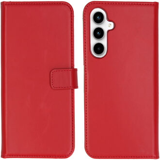 Selencia Echt Leren Bookcase voor de Samsung Galaxy A35 - Rood