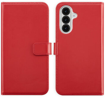 Selencia Echt Leren Bookcase voor de Samsung Galaxy A36 / A56 - Rood