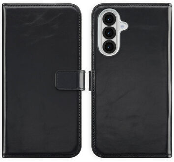 Selencia Echt Leren Bookcase voor de Samsung Galaxy A36 / A56 - Zwart