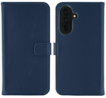Selencia Echt Leren Bookcase voor de Samsung Galaxy A37 (5G) - Donkerblauw