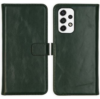 Selencia Echt Leren Bookcase voor de Samsung Galaxy A53 - Groen