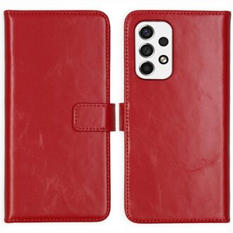 Selencia Echt Leren Bookcase voor de Samsung Galaxy A53 - Rood