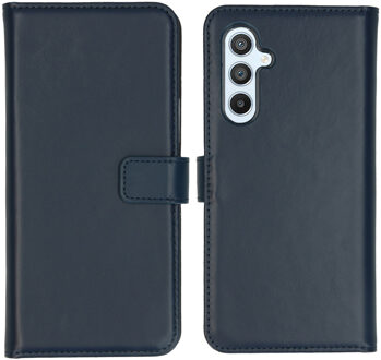 Selencia Echt Leren Bookcase voor de Samsung Galaxy A54 (5G) - Blauw