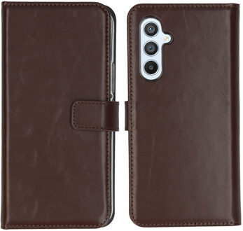 Selencia Echt Leren Bookcase voor de Samsung Galaxy A54 (5G) - Bruin