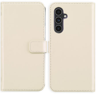 Selencia Echt Leren Bookcase voor de Samsung Galaxy A54 (5G) - Greige Beige
