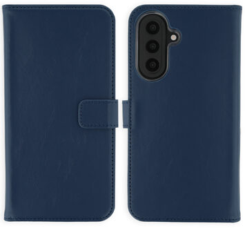 Selencia Echt Leren Bookcase voor de Samsung Galaxy A57 (5G) - Donkerblauw