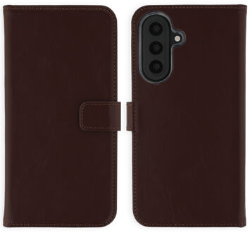 Selencia Echt Leren Bookcase voor de Samsung Galaxy A57 (5G) - Donkerbruin