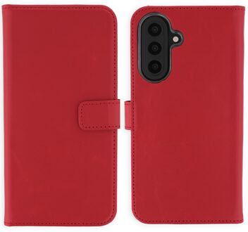 Selencia Echt Leren Bookcase voor de Samsung Galaxy A57 (5G) - Rood
