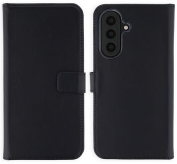 Selencia Echt Leren Bookcase voor de Samsung Galaxy A57 (5G) - Zwart