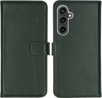 Selencia Echt Leren Bookcase voor de Samsung Galaxy S23 FE - Groen