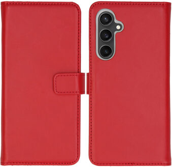 Selencia Echt Leren Bookcase voor de Samsung Galaxy S23 FE - Rood