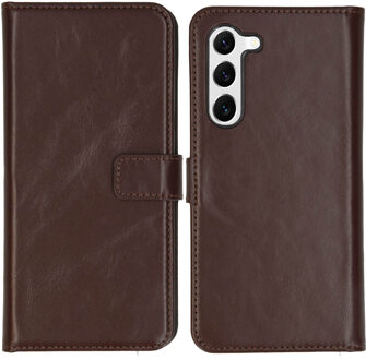 Selencia Echt Leren Bookcase voor de Samsung Galaxy S23 Plus - Bruin