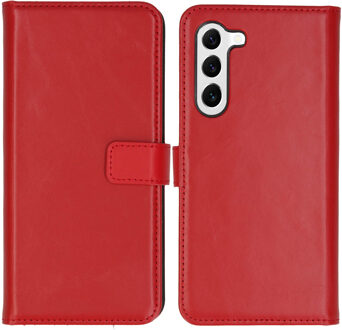 Selencia Echt Leren Bookcase voor de Samsung Galaxy S23 Plus - Rood