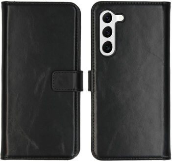 Selencia Echt Leren Bookcase voor de Samsung Galaxy S23 - Zwart