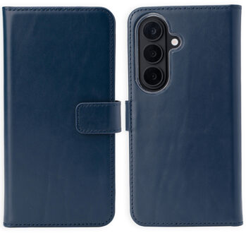 Selencia Echt Leren Bookcase voor de Samsung Galaxy S26 - Donkerblauw
