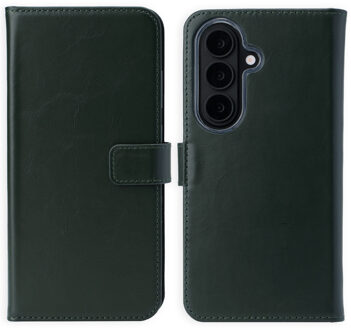 Selencia Echt Leren Bookcase voor de Samsung Galaxy S26 - Groen