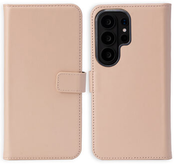 Selencia Echt Leren Bookcase voor de Samsung Galaxy S26 Ultra - Dusty Pink Lichtroze