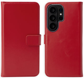 Selencia Echt Leren Bookcase voor de Samsung Galaxy S26 Ultra - Rood