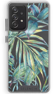 Selencia Fashion Extra Beschermende Backcover Galaxy A52 (5G) / A52 (4G) - Green Jungle Leaves