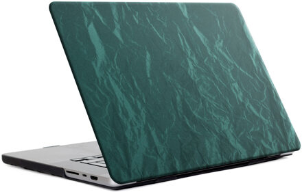 Selencia Fluwelen Cover voor de Apple MacBook Pro 13 inch (2020 / 2022) - Donkergroen - 13.3