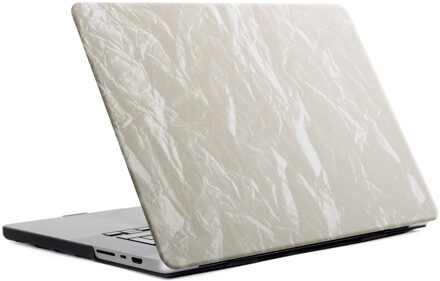 Selencia Fluwelen Cover voor de Apple MacBook Pro 16 inch (2021 / 2023 M3 / 2024 M4 / 2026 M5) - Beige