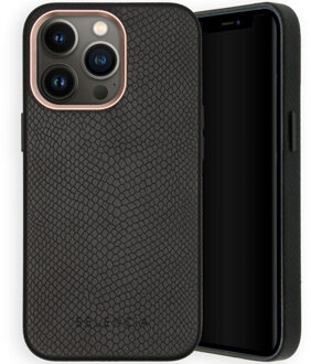 Selencia Gaia Slang Backcover voor de Apple iPhone 13 Pro - Zwart