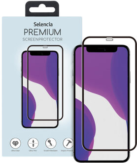 Selencia Gehard Glas Premium Screenprotector Voor De Iphone 12, Iphone 12 Pro - Zwart