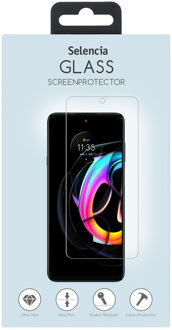 Selencia Gehard Glas Screenprotector voor de Motorola Edge 20 Lite Transparant