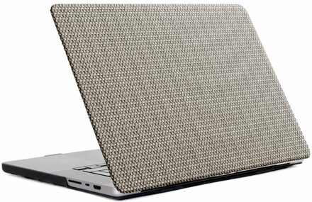 Selencia Geweven Cover voor de Apple MacBook Pro 13 inch (2020 / 2022) - Taupe Grijs - 13.3
