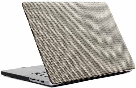 Selencia Geweven Cover voor de MacBook Air 13 inch (2018-2020) - A1932 / A2179 / A2337 - Taupe Bruin - 3 inch