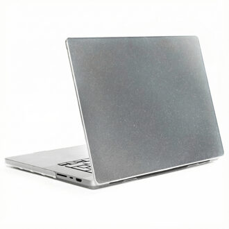 Selencia Glitter Cover voor de Apple MacBook Air 13 inch (2022 / 2024 M3 / 2025 M4 / 2026 M5) - Transparant - 13.3