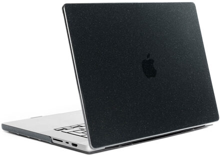 Selencia Glitter Cover voor de Apple MacBook Air 13 inch (2022 / 2024 M3 chip / 2025 M4 chip) - Zwart - 13.3