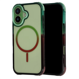 Selencia Gradient Backcover met MagSafe voor de Apple iPhone 17 - Groen / Bruin Meerkleurig