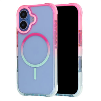 Selencia Gradient Backcover met MagSafe voor de Apple iPhone 17 - Roze / Blauw Meerkleurig