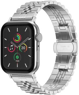 Selencia Jubilee stalen bandje voor de Apple Watch Series 1 t/m 9 / SE (38/40/41 mm) | Series 10 / 11 (42 mm) - Zilver - 41 mm