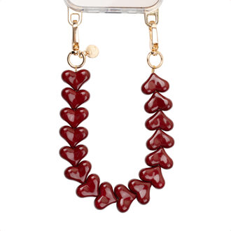 Selencia Lova Hartjes Polskoord - Burgundy Rood - One size