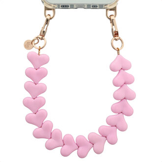 Selencia Lova Hartjes Polskoord - Cotton Candy Roze - One size