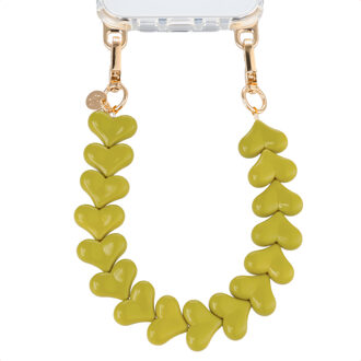 Selencia Lova Hartjes Polskoord - Olive Dust Donkergroen - One size