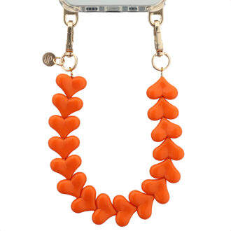 Selencia Lova Hartjes Polskoord - Orange Oranje - One size