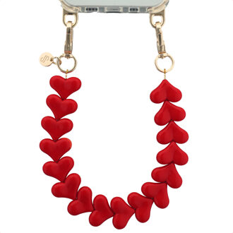 Selencia Lova Hartjes Polskoord - Red Rood - One size