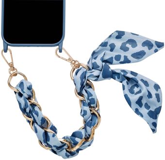 Selencia Luxe Polskoord met Sjaal - Blauw - One size