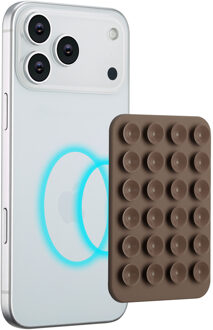 Selencia MagSafe zuignap telefoonhouder - Taupe Bruin - One size