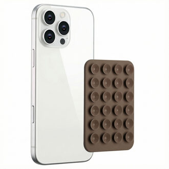 Selencia MagSafe zuignap telefoonhouder - Taupe Bruin - One size