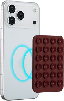 Selencia MagSafe zuignap telefoonhouder - Terracotta Donkerrood - One size
