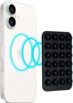 Selencia MagSafe zuignap telefoonhouder - Zwart - One size