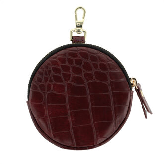 Selencia Nova Mini Pouch - Croco Burgundy Donkerrood - One size