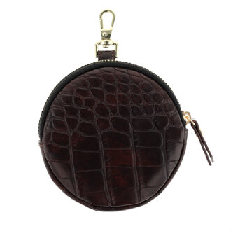 Selencia Nova Mini Pouch - Croco Choco Brown Donkerbruin - One size