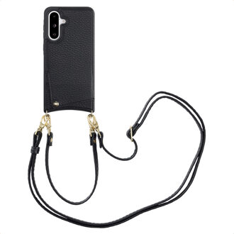 Selencia Nova Telefoonhoes met Koord en Pashouder voor de Samsung Galaxy A36 / A56 - Zwart