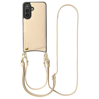 Selencia Nova Telefoonhoes met Koord en Pashouder voor de Samsung Galaxy A57 (5G) - Beige